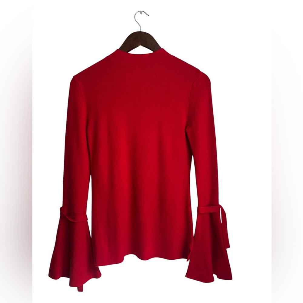 Venus Women’s Vibrant Red Knit Sweater Bell Sleeve - XS